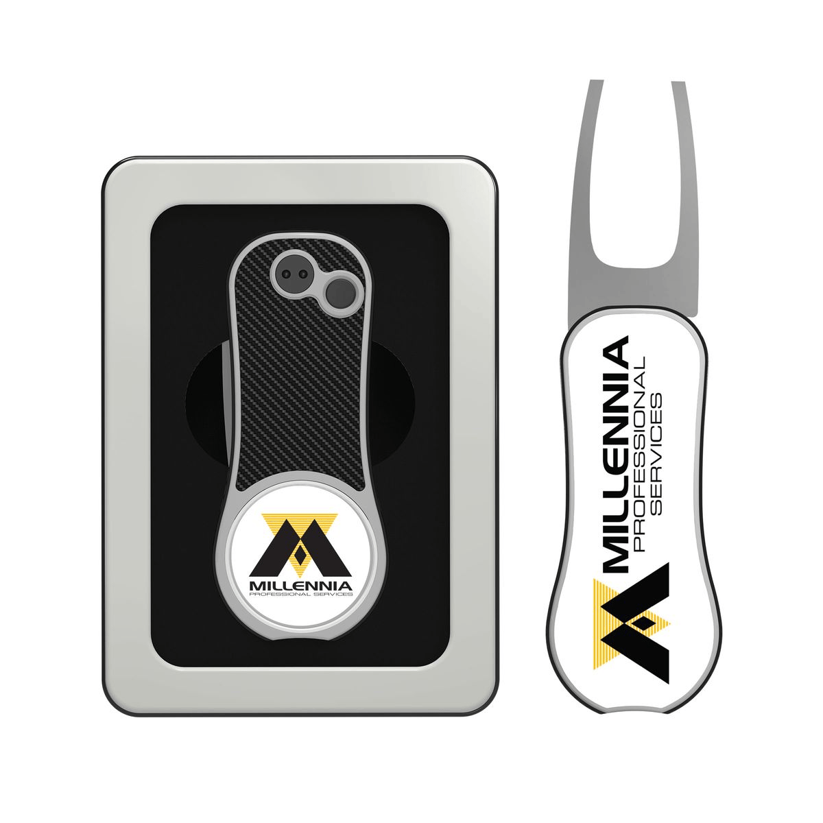 Pitchfix Golf Accessories One Size / Carbon Fiber Pitchfix - XL Golf Divot Repair Tool w/ Window Tin