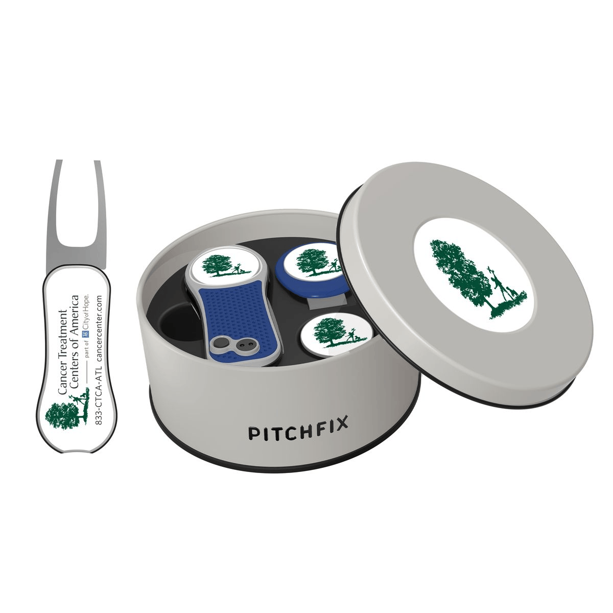 Pitchfix Golf Accessories One Size / Royal Blue Pitchfix - XL Golf Divot Repair Tool Deluxe Gift Set w/ Hat Clip