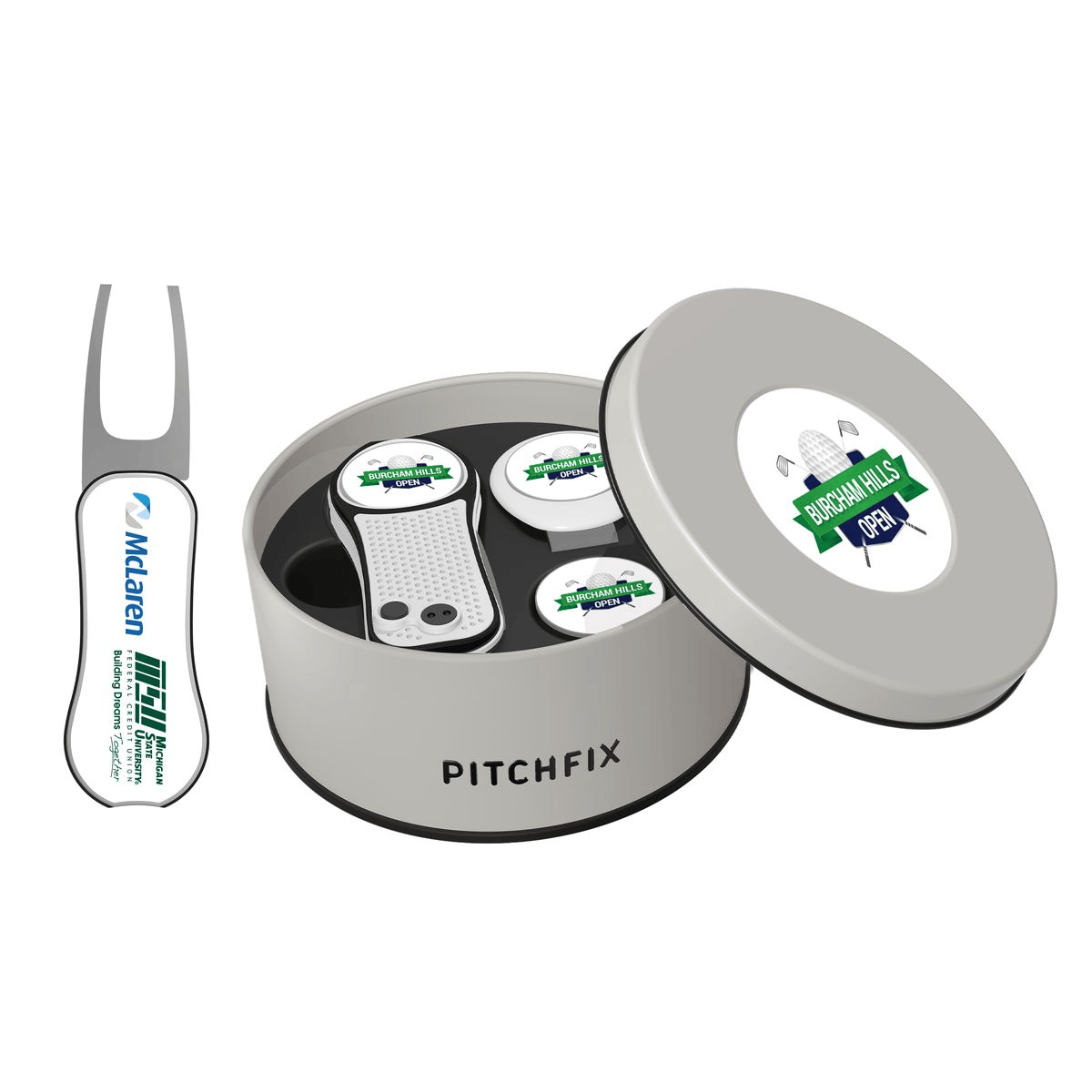 Pitchfix Golf Accessories One Size / White Pitchfix - XL Golf Divot Repair Tool Deluxe Gift Set w/ Hat Clip