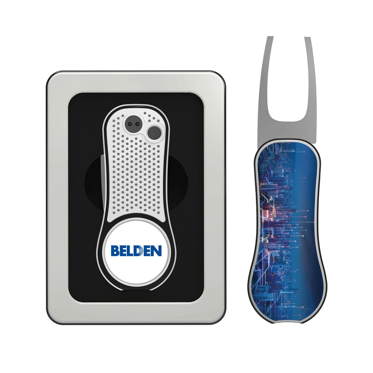 Pitchfix Golf Accessories One Size / White Pitchfix - XL Golf Divot Repair Tool w/ Window Tin