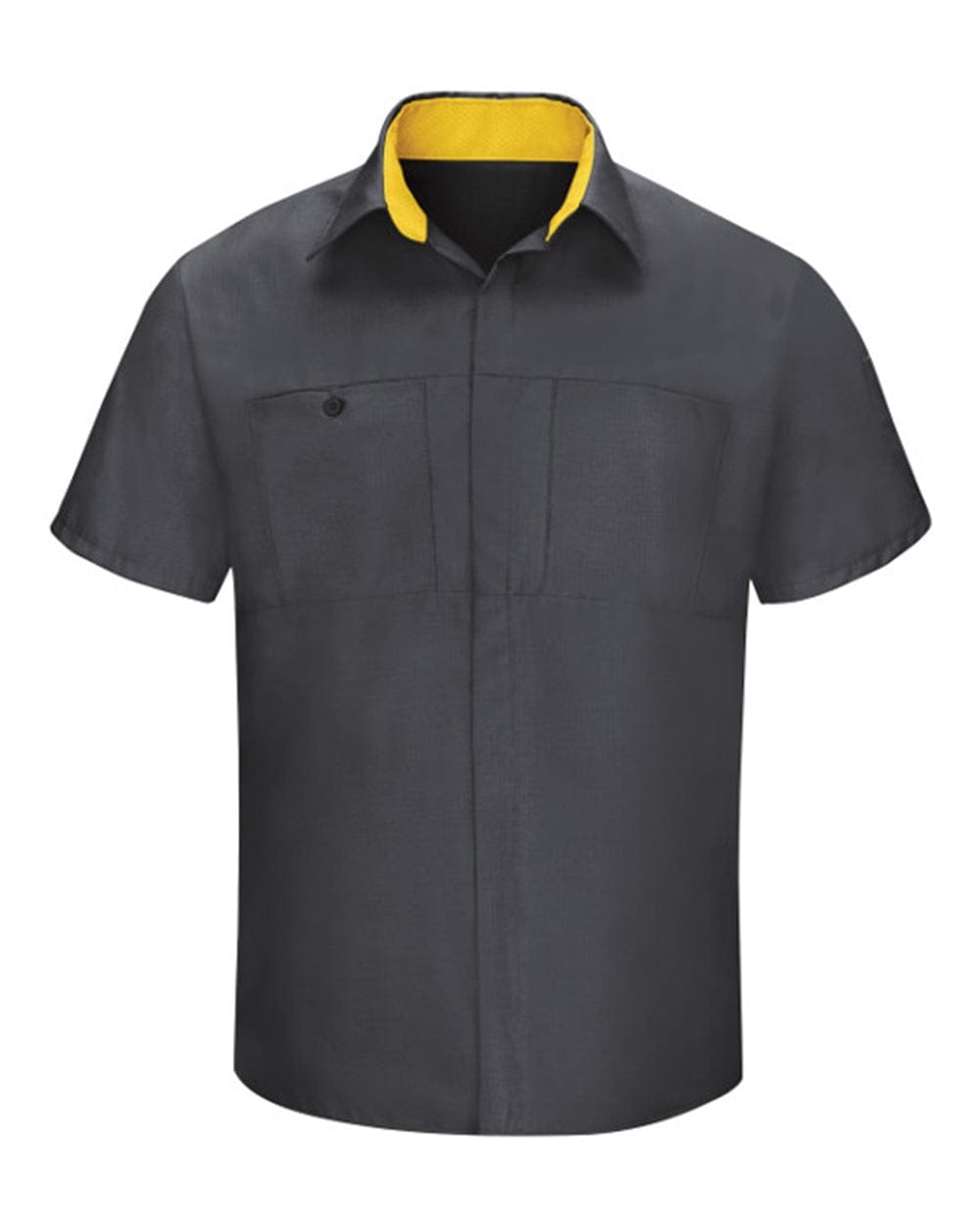 Red Kap Workwear Only S / Charcoal/Yellow Red Kap - Men's Short Sleeve Performance Plus Shop Shirt w/ Oilblok Technology