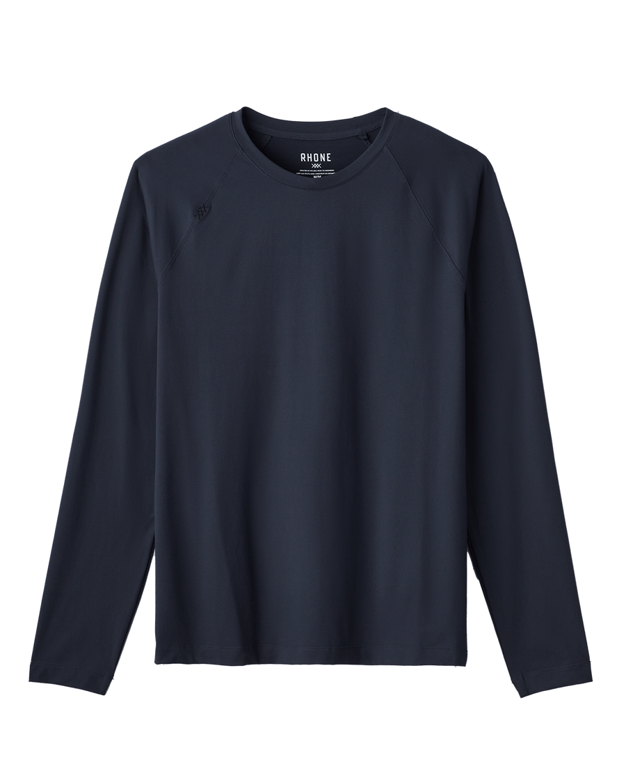 Rhone T-shirts S / Black Rhone - Men's Reign Long Sleeve Crew