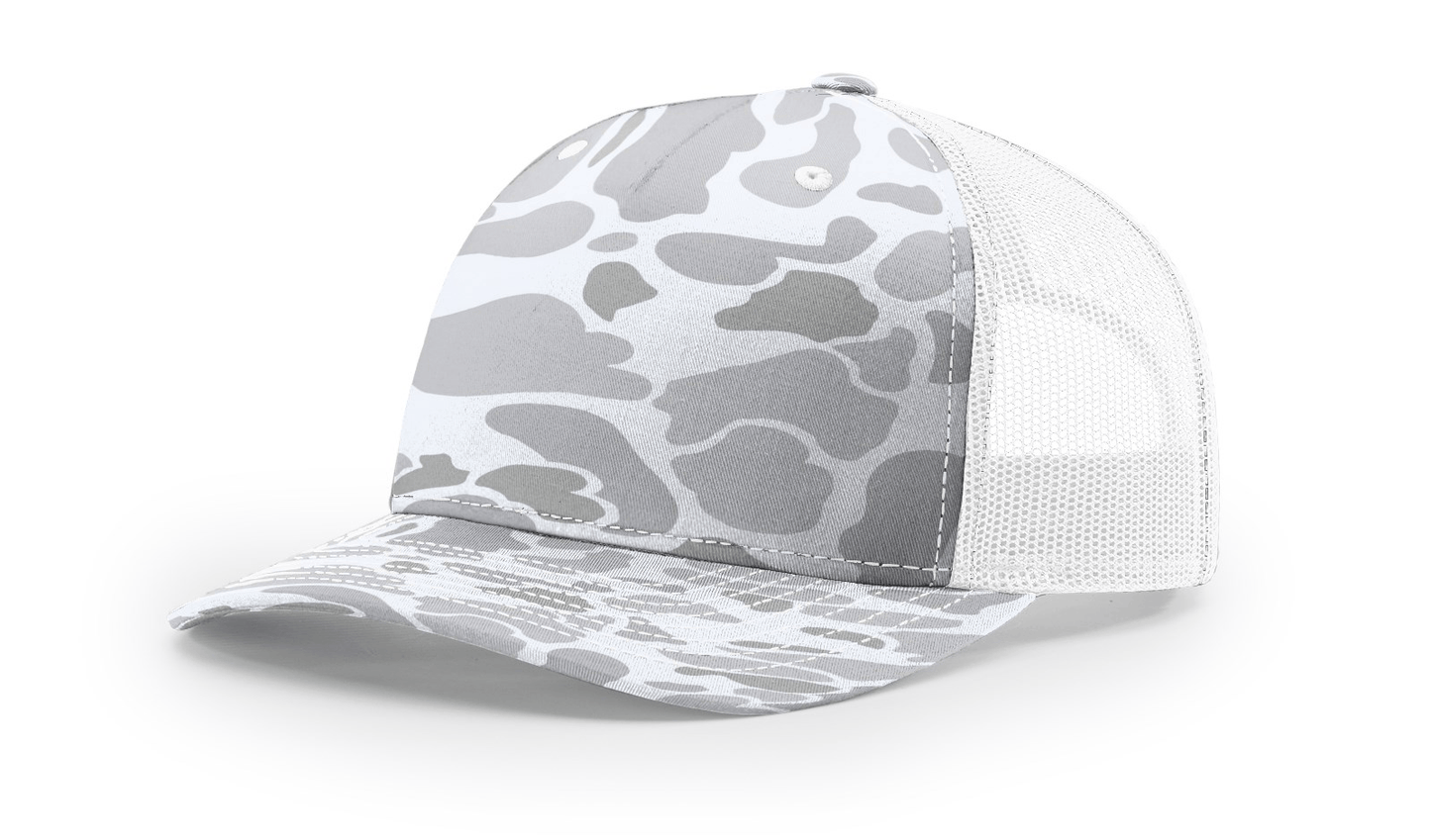 Richardson Headwear Adjustable / Blizzard Duck Camo/White Richardson - Five-Panel Printed Trucker Cap