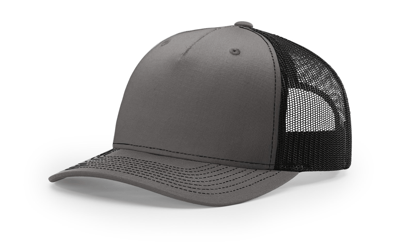 Richardson Headwear Adjustable / Charcoal/Black Richardson - Five-Panel Trucker Cap