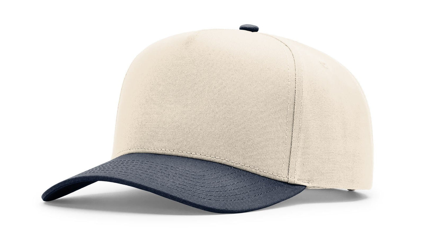 Richardson Headwear Adjustable / Cream/Navy Richardson - Full Fabric Five-Panel Champ Cap