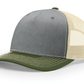 Richardson Headwear Adjustable / Heather Grey/Birch/Army Olive Richardson - Five-Panel Trucker Cap