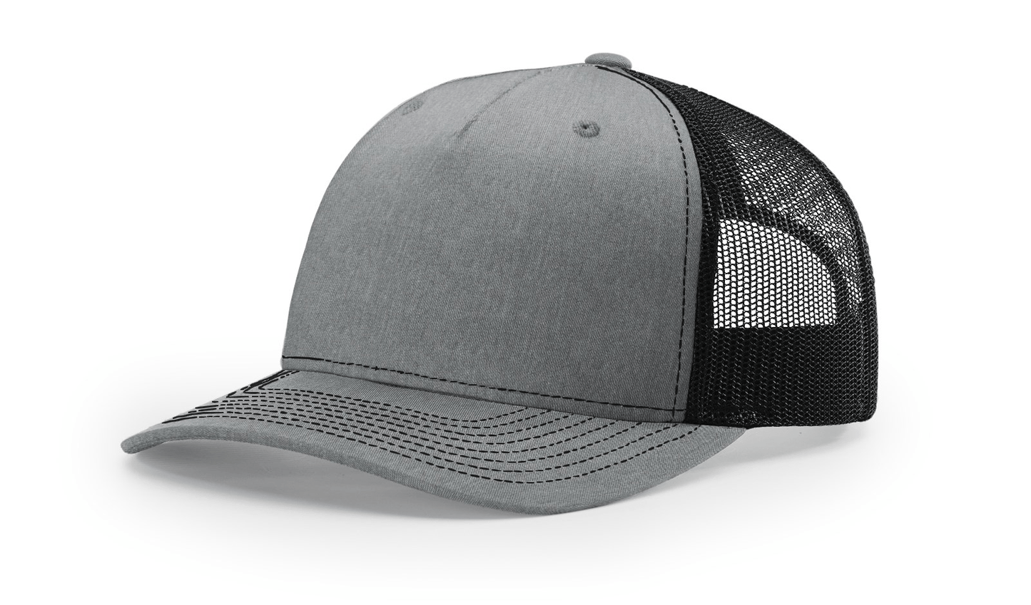 Richardson Headwear Adjustable / Heather Grey/Black Richardson - Five-Panel Trucker Cap