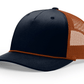 Richardson Headwear Adjustable / Navy/Dark Orange Richardson - Five-Panel Trucker Rope Cap