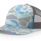 Richardson Headwear Adjustable / Saltwater Duck Camo/Charcoal Richardson - Five-Panel Printed Trucker Cap
