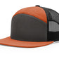Richardson Headwear One Size / Charcoal/Burnt Orange/Black Richardson - Seven-Panel Trucker Cap