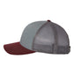 Richardson Headwear One Size / Heather Grey/Charcoal/Maroon Richardson - 3-Color Snapback Trucker Cap
