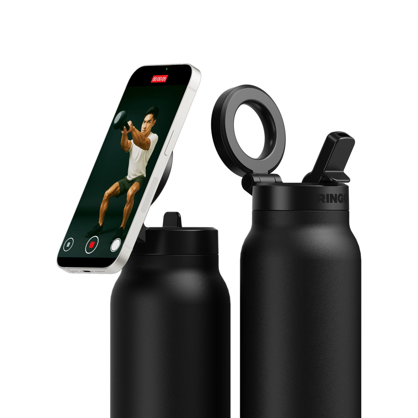 RINGO Drinkware RINGO - Pro-Water Bottle 32oz w/ Magnetic Booster Ring
