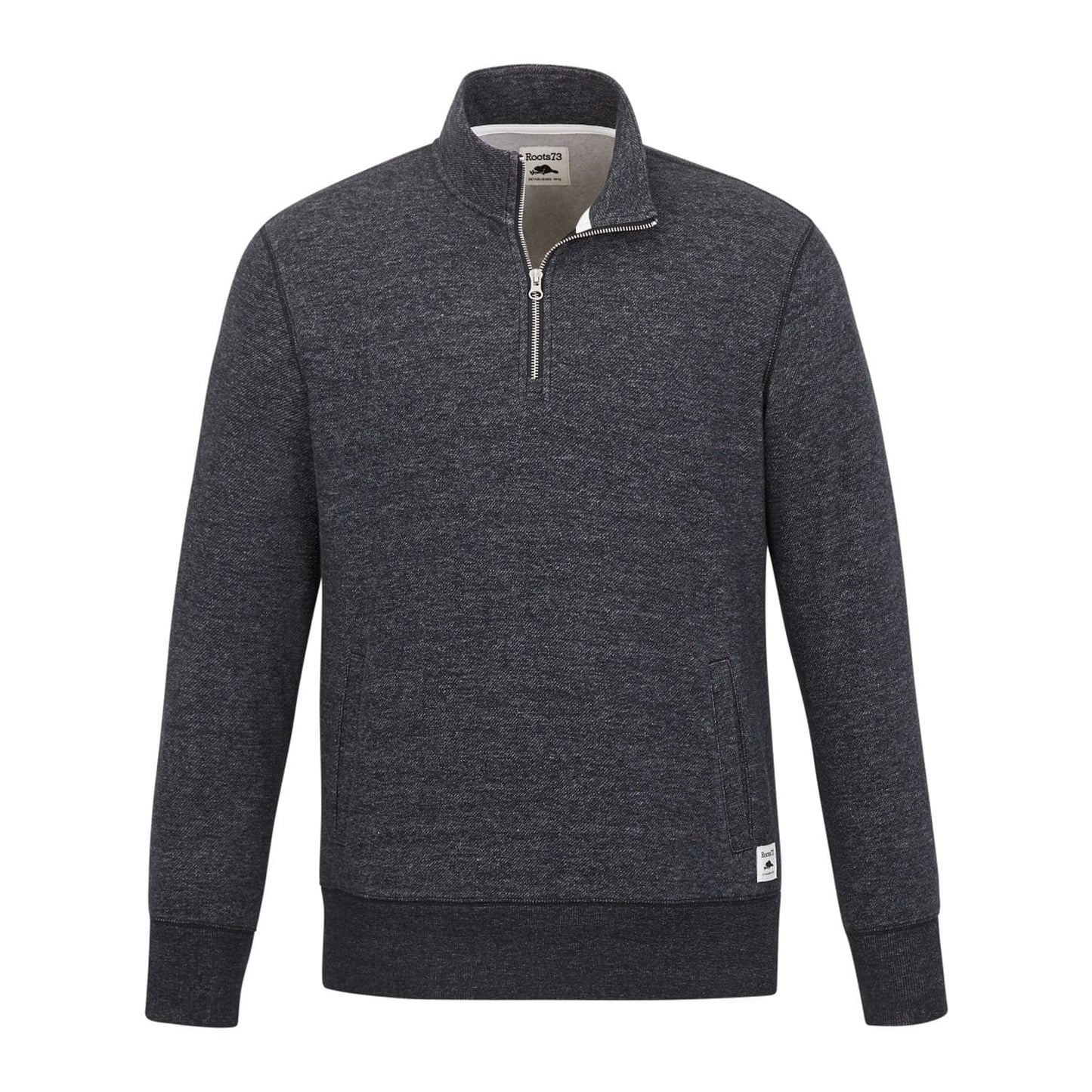 Roots Layering S / Black Mix Roots73 - Men's PADDLECREEK Quarter-Zip Pullover