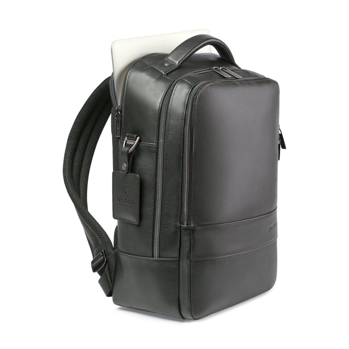 Samsonite Bags One Size / Black Samsonite - Leather Laptop Backpack