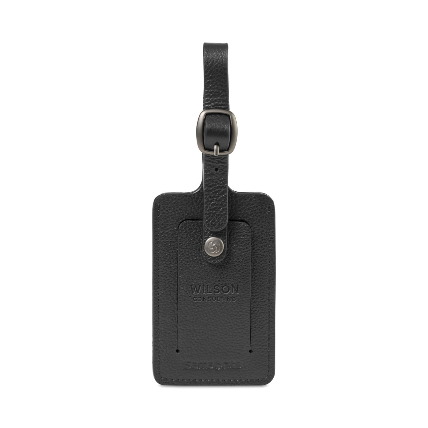 Samsonite Bags One Size / Black Samsonite - Leather Luggage Tag