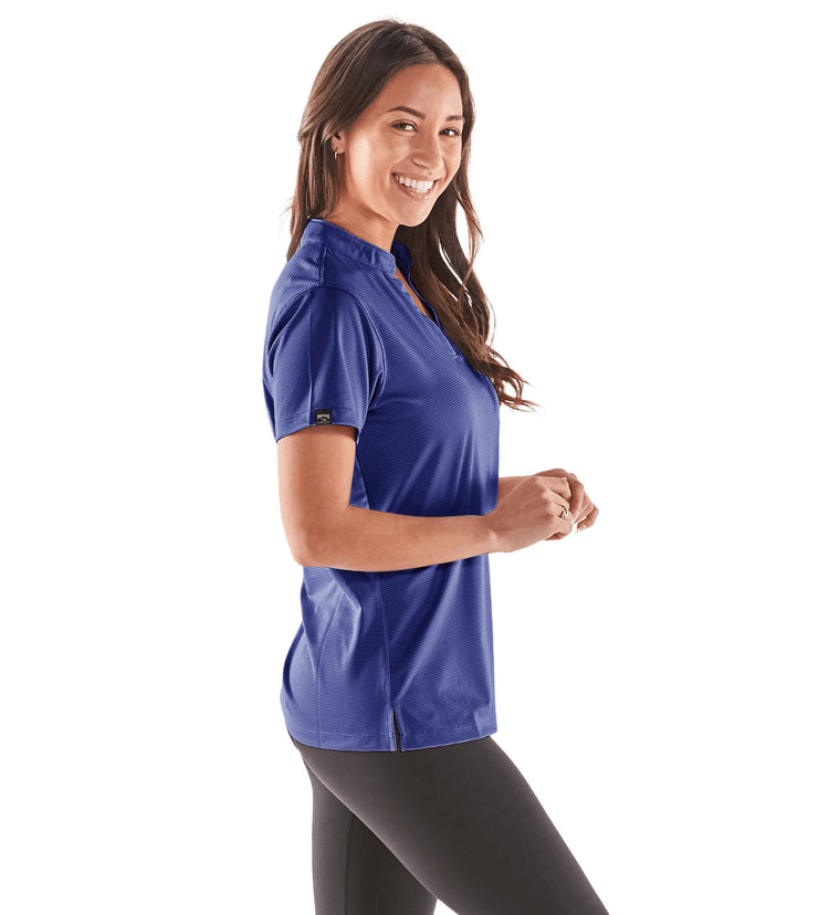 Storm Creek Polos Storm Creek - Women's Optimist II Microstripe Short Sleeve Polo