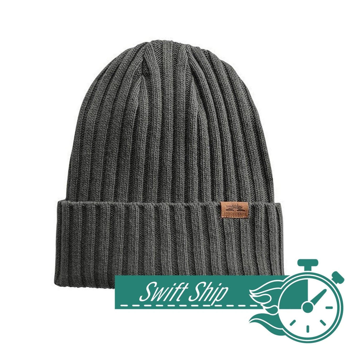 Swift Ship Headwear One Size / Grey 3-Day Swift Ship: Spacecraft - Square Knot Beanie
