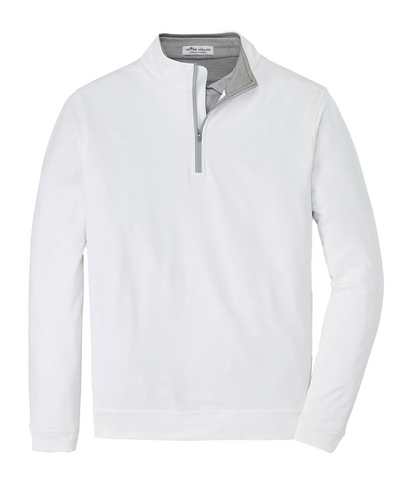 Swift Ship Layering M / White 3-Day Swift Ship: Peter Millar - Men's Perth Stretch Loop Terry Quarter-Zip