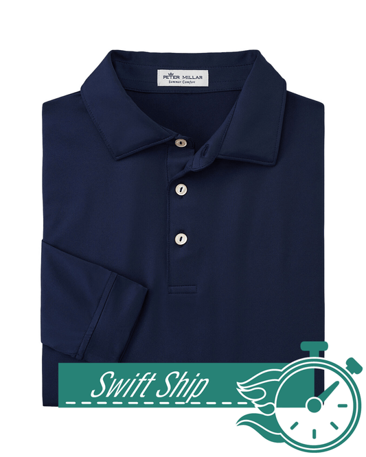 Swift Ship Polos 3-Day Swift Ship: Peter Millar - Men's Performance Long-Sleeve Jersey Polo