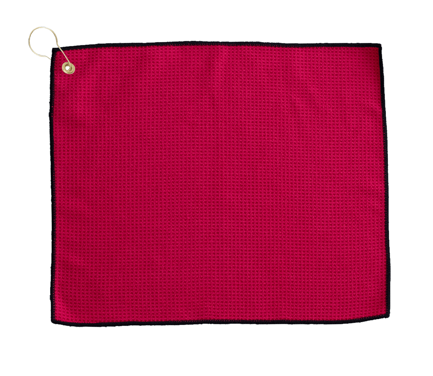 Threadfellows Accessories 15" x 18" / Red/Black Microfiber Waffle Small Golf Towel  - 16" x 26"