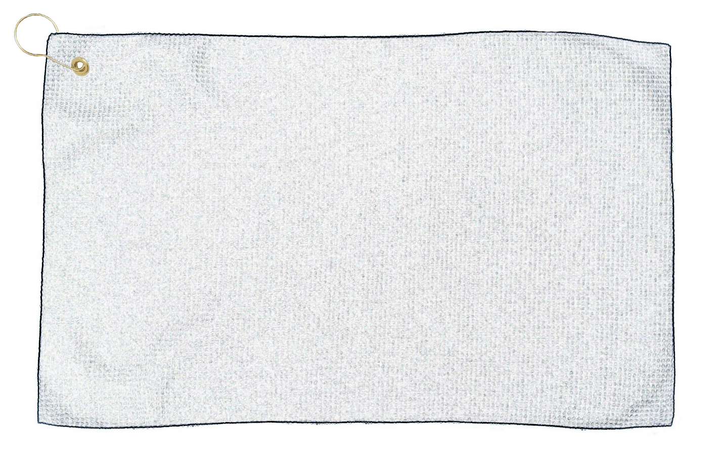 Threadfellows Accessories 16" x 26" / White/Black Microfiber Waffle Golf Towel  - 16" x 26"