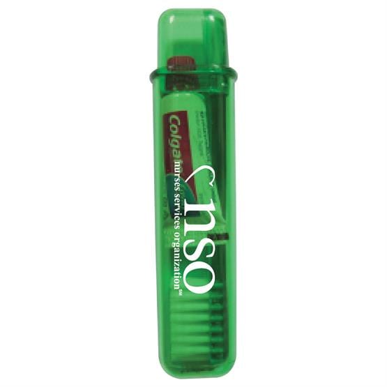 Threadfellows Accessories One Size / Translucent Green Travel Toothbrush w/ Colgate Toothpaste