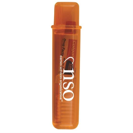 Threadfellows Accessories One Size / Translucent Orange Travel Toothbrush w/ Colgate Toothpaste
