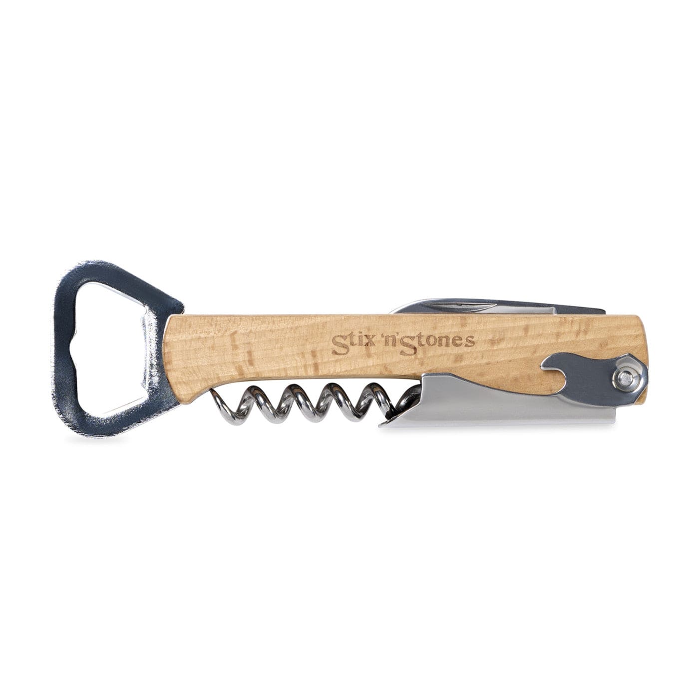 Threadfellows Accessories One Size / Wood 4-in-1 Wine & Bottle Opener