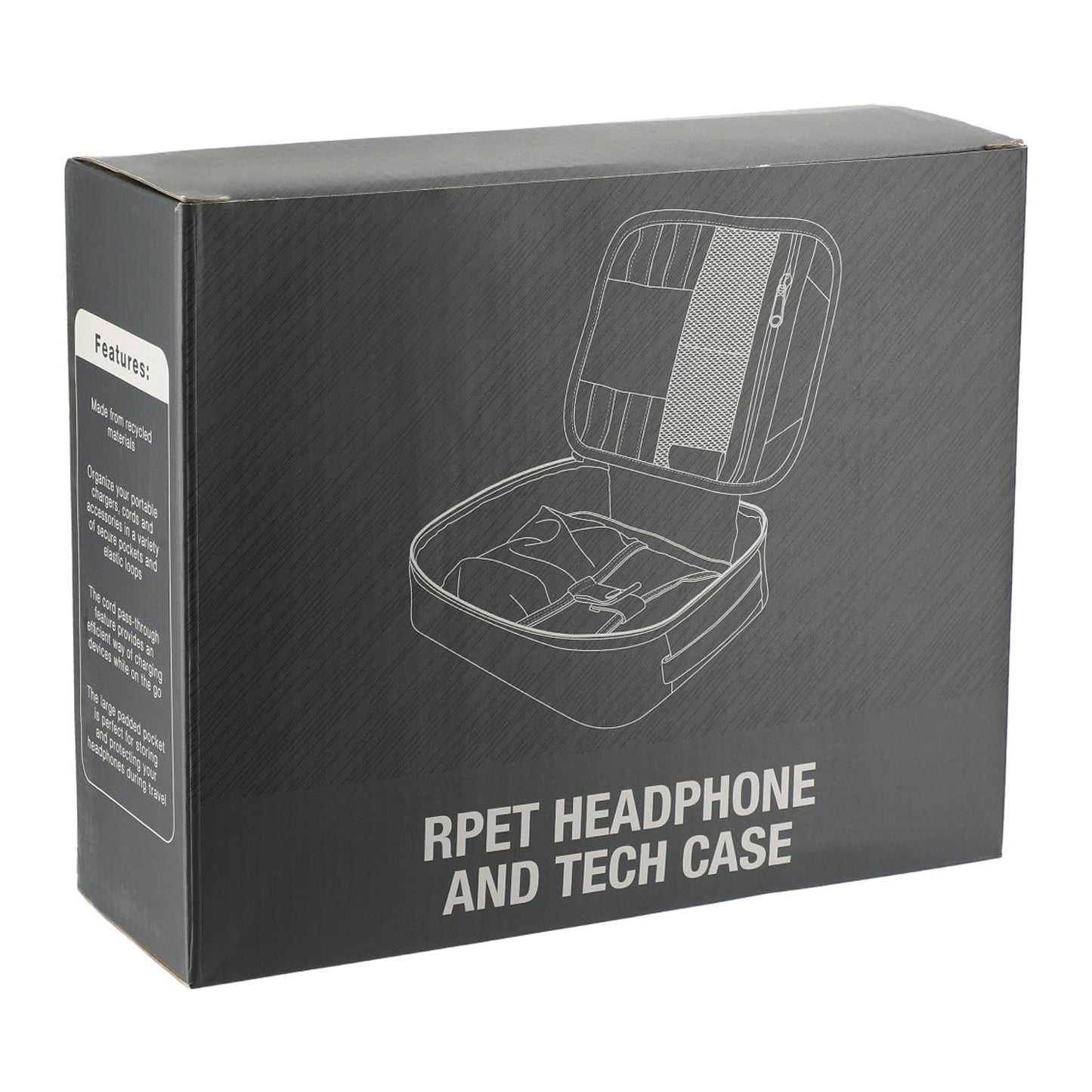 Threadfellows Bags One Size / Black RPET Headphone and Tech Case