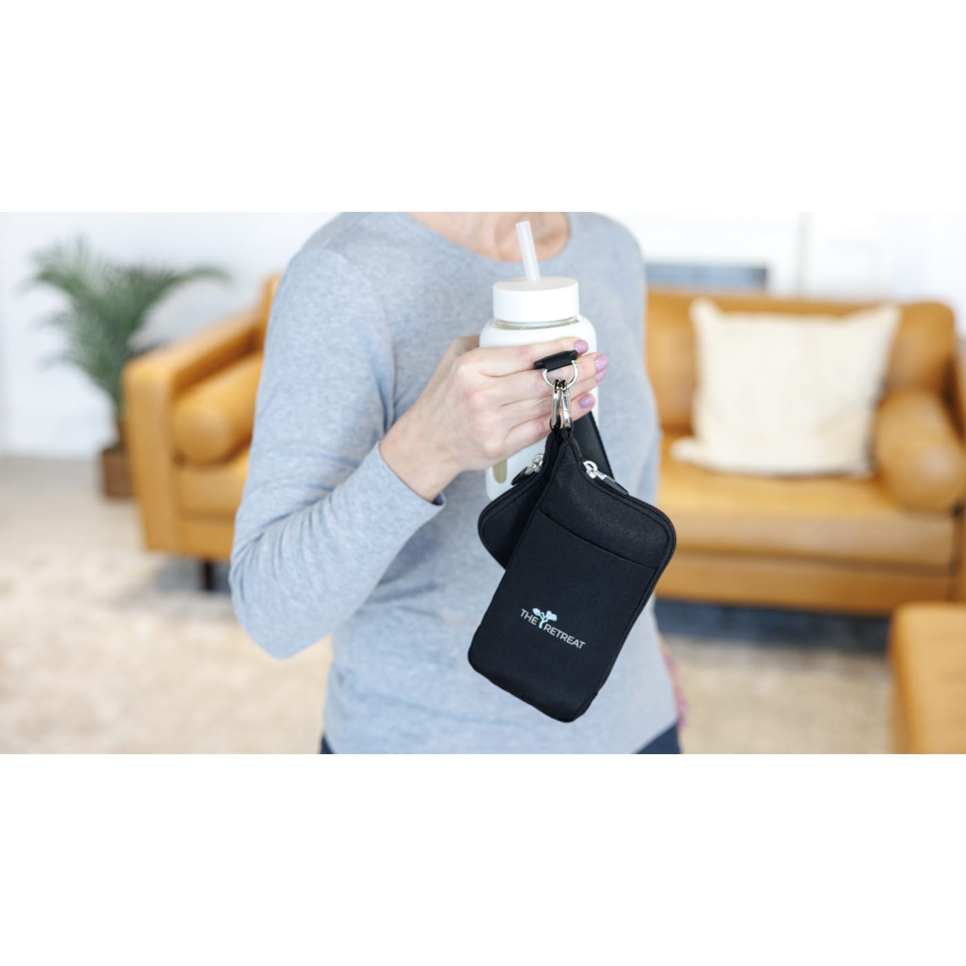 Threadfellows Bags One Size / Black Well Studio Recycled Nylon Dual Pouch Lanyard w/ AWARE™