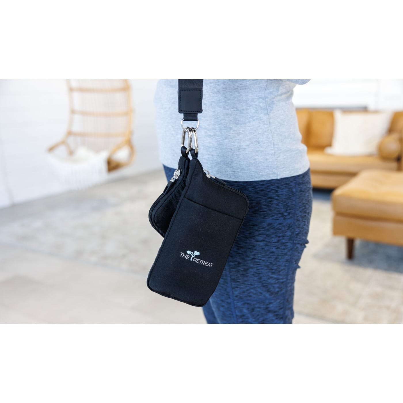 Threadfellows Bags One Size / Black Well Studio Recycled Nylon Dual Pouch Lanyard w/ AWARE™