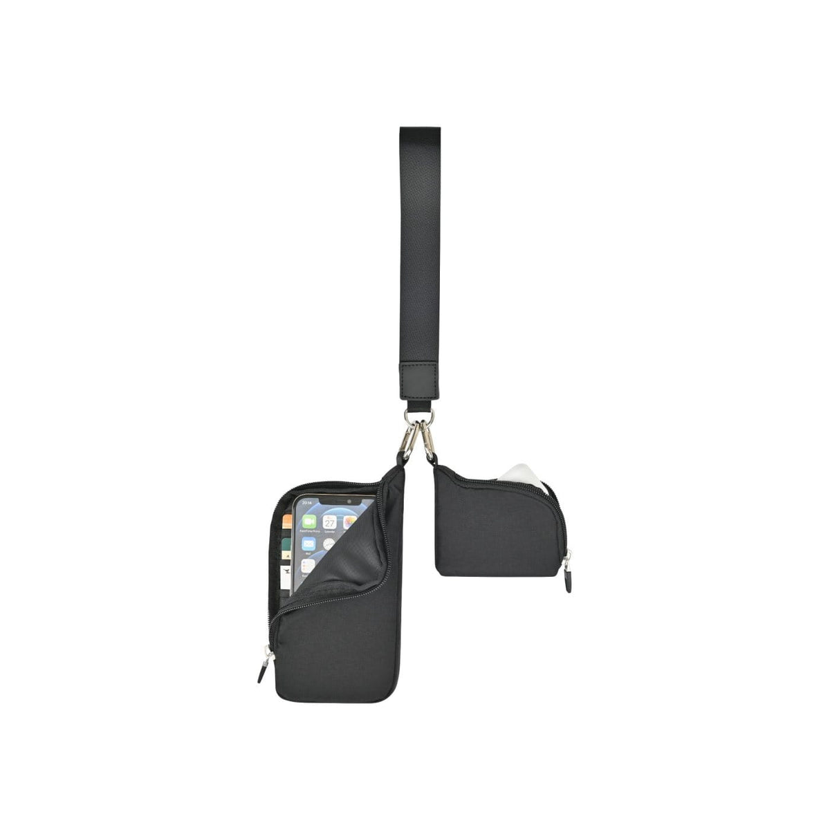 Threadfellows Bags One Size / Black Well Studio Recycled Nylon Dual Pouch Lanyard w/ AWARE™