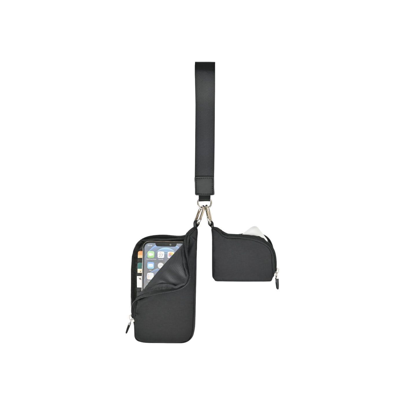 Threadfellows Bags One Size / Black Well Studio Recycled Nylon Dual Pouch Lanyard w/ AWARE™