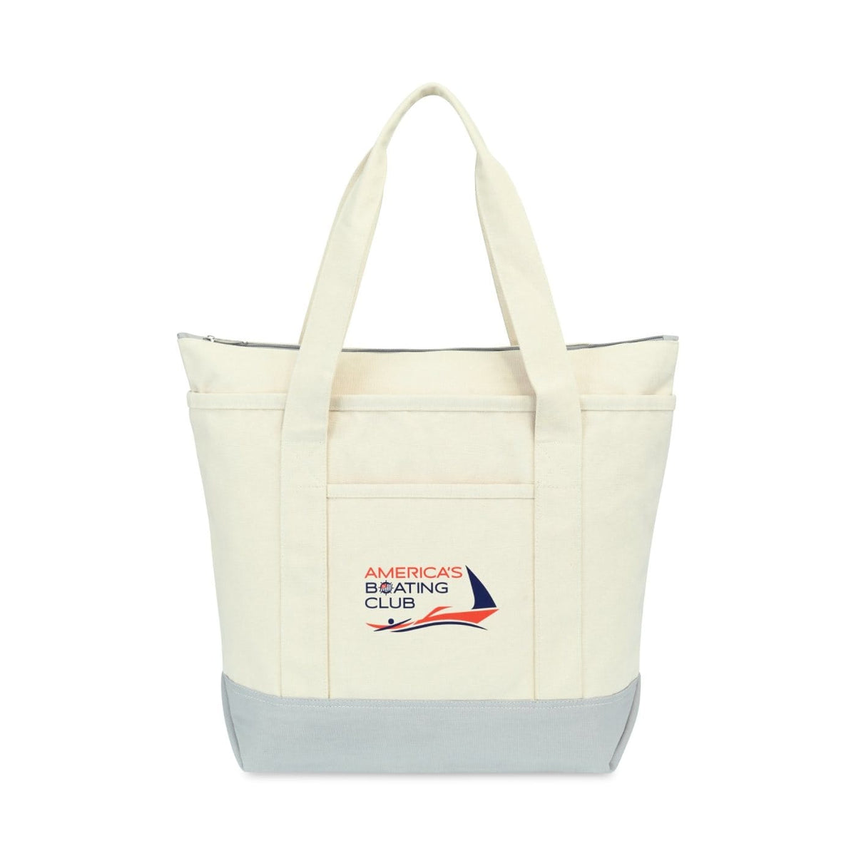 Threadfellows Bags One Size / Grey Newport Cotton Zippered Tote
