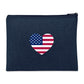 Threadfellows Bags One Size / Indigo Denim Recycled Cotton Zippered Pouch