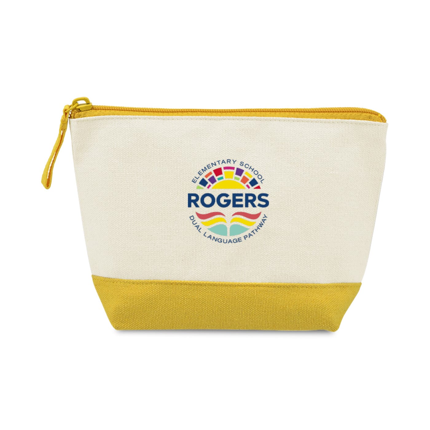 Threadfellows Bags One Size / Yellow Canvas Zippered Pouch
