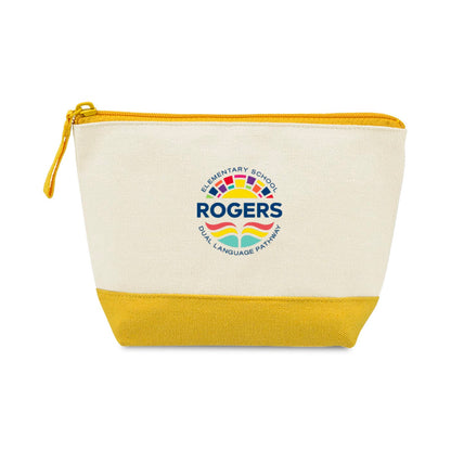 Threadfellows Bags One Size / Yellow Canvas Zippered Pouch