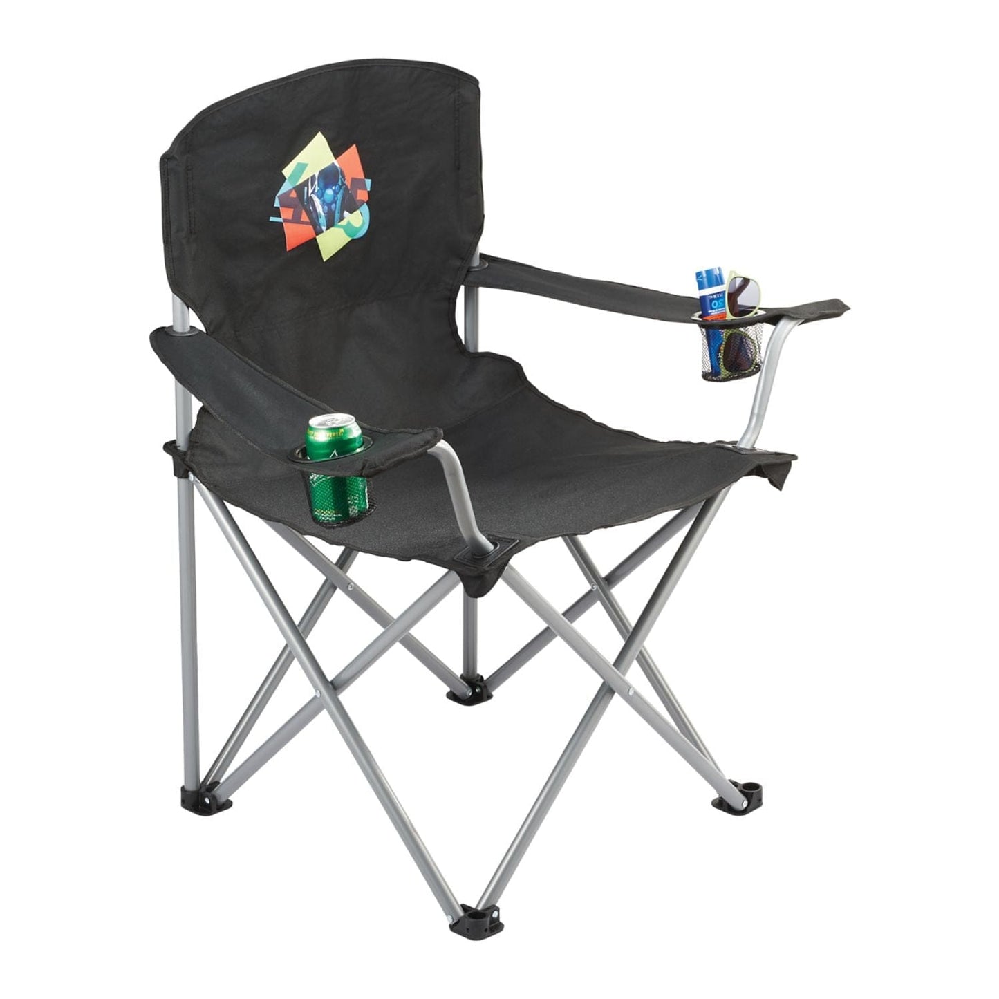 Threadfellows Curated Collection Accessories One Size / Black Oversized Folding Chair (500lb Capacity)