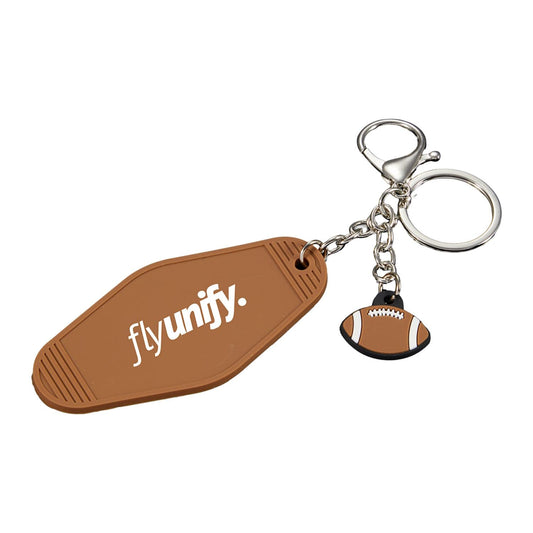 Threadfellows Curated Collection Bags One Size / Brown Retro Football Motel Keychain