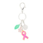 Threadfellows Curated Collection Bags One Size / Pink Breast Cancer Awareness 3-Charm Keychain