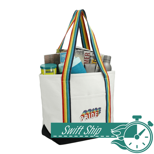 Threadfellows Curated Collection Bags One Size / Rainbow 3-Day Swift Ship: Baltic 18 oz. Cotton Canvas Tote