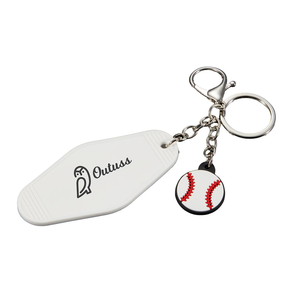 Threadfellows Curated Collection Bags One Size / White Retro Baseball Motel Keychain