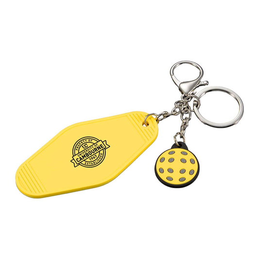 Threadfellows Curated Collection Bags One Size / Yellow Retro Pickleball Motel Keychain