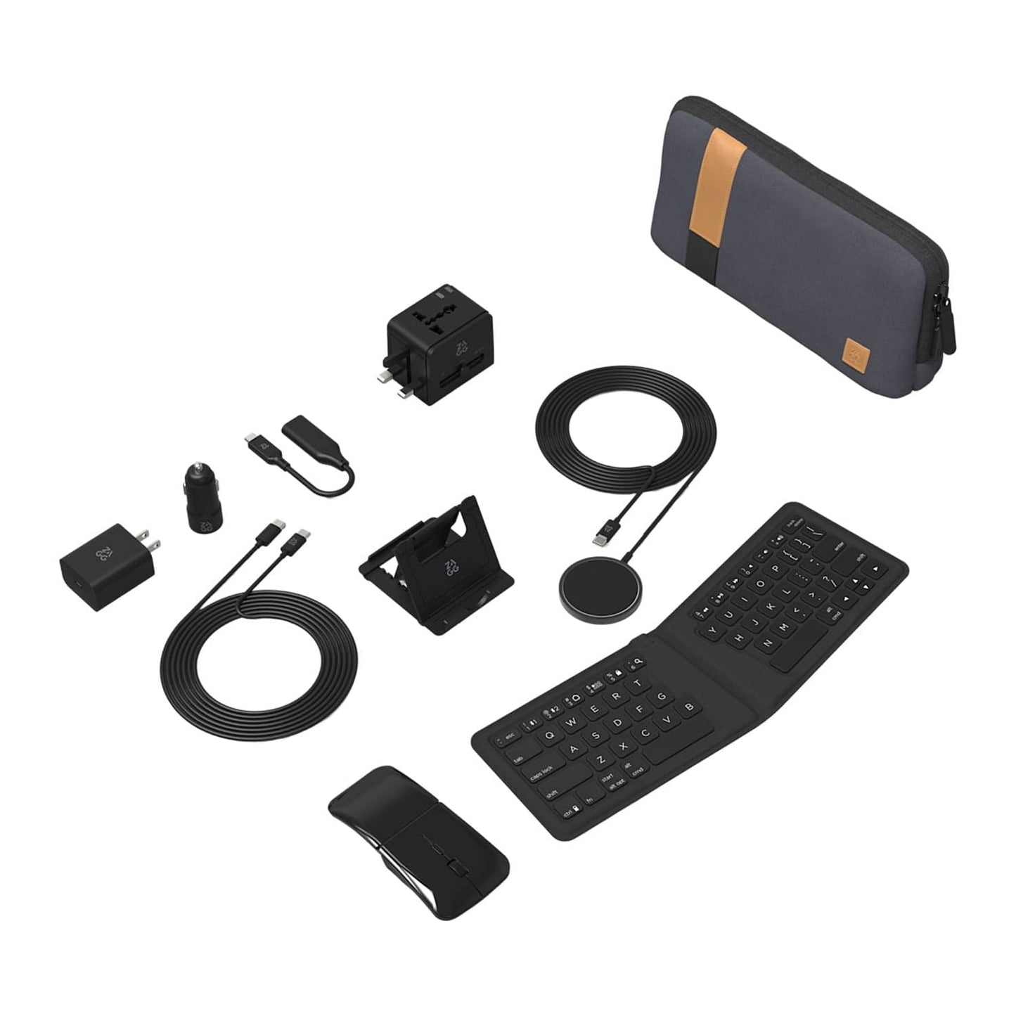 Threadfellows Curated Collection Electronics One Size / Grey Zagg Desktop Essentials 10-Piece Travel Kit