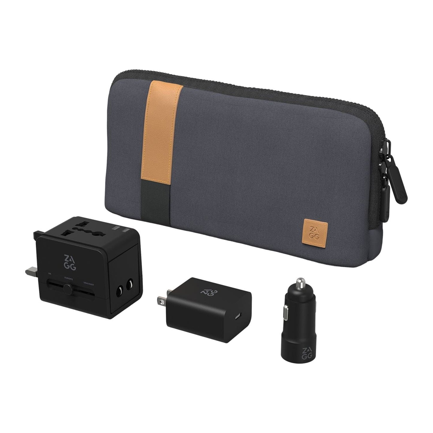 Threadfellows Curated Collection Electronics One Size / Grey Zagg Desktop Essentials 10-Piece Travel Kit