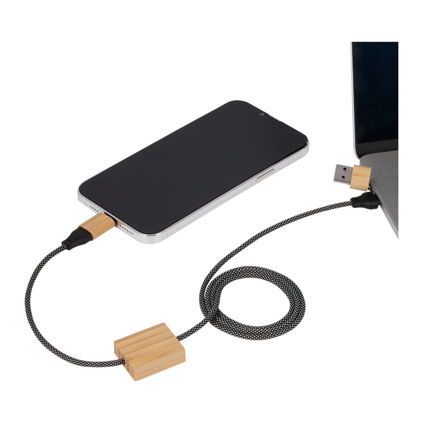 Threadfellows Curated Collection Electronics One Size / Natural FSC® 100% Bamboo 5-in-1 100W Laptop Charging Cable