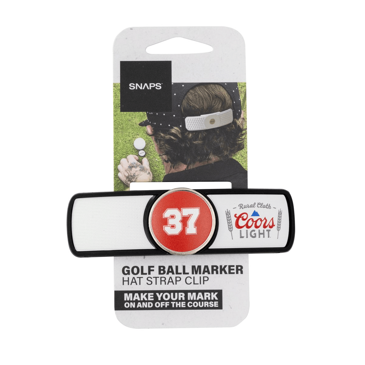 Threadfellows Curated Collection Golf Accessories One Size / Matte Black Snaps - Imprinted Golf Hat Strap Clip w/ Ball Marker
