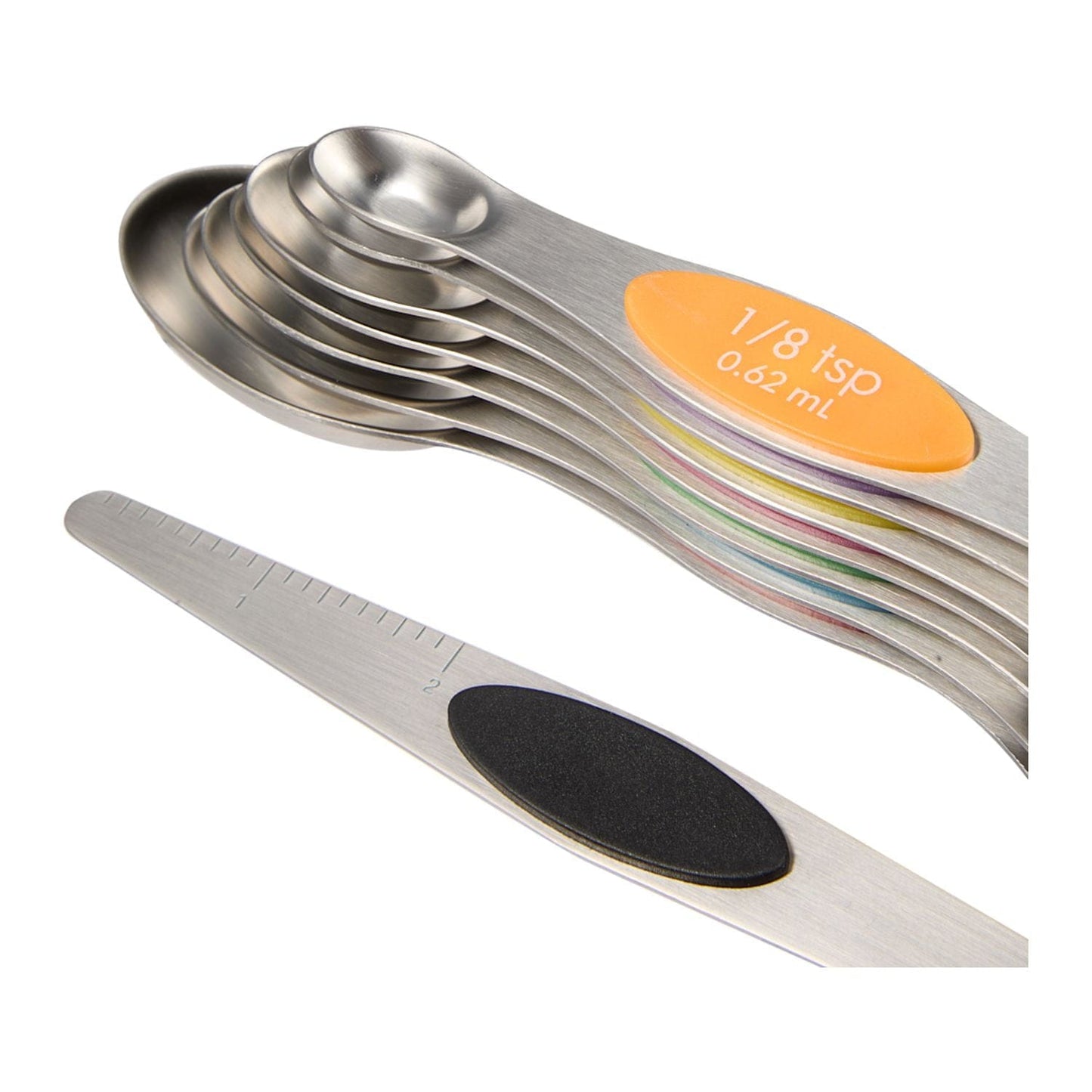Threadfellows Curated Collection Home & Office One Size / Steel Kitchi Magnetic Measuring 8-Piece Spoon Set