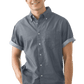 Threadfellows Curated Collection Woven Shirts Men's Short Sleeve Hudson Denim Shirt