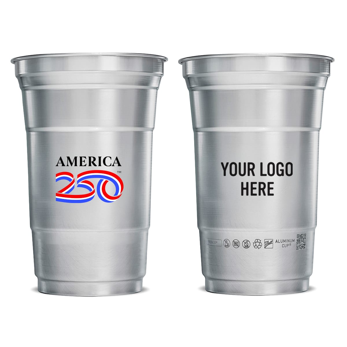 Threadfellows Drinkware One Size / Silver America250™ Top Cup by Ball™ Aluminum Cup 20oz